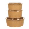 BOL A SALADE KRAFT BRUN 750 ML SANS COUVERCLE 50 PCS